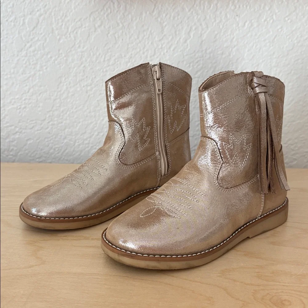 Elephantito Hannah Suede Leather Boot Metallic Blush
